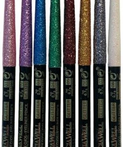 Kopen ? Leticia Well - 8 Glitter Oogschaduw Eyeliner Potloden - Roze/Lila/Blauw/Groen/Rood/Goud/Zilver/Wit - Set Met 8 Stuks ?