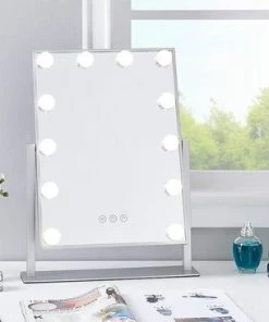 Begroting ? Bright Beauty Vanity Make Up Spiegel Met Verlichting - Zilver - Dimbaar Met Drie Lichtstanden ? -Tom Ford Shop 550x366 15