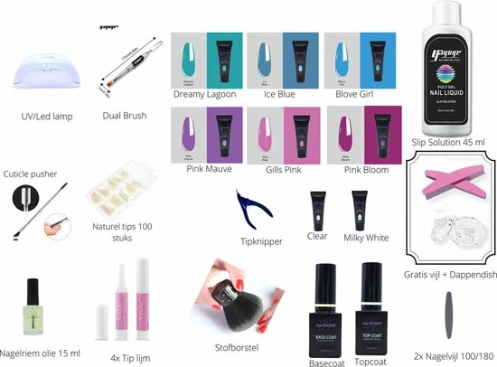 Goedkoop ? Eye For Nails Polygel Kit UV Led Lamp 54 Watt 6 Kleuren Verschillende 15 Gr 27 Delig Gellak Nageldroger Nagellak Set - French Manicure - Kit Polygel Starterspakket - Start Pakket - French Manicure Set - Gelnagellak - Nagel Verlenging - Nail Extension Kit ? 1 Goedkoop ? Eye For Nails Polygel Kit UV Led Lamp 54 Watt 6 Kleuren Verschillende 15 Gr 27 Delig Gellak Nageldroger Nagellak Set - French Manicure - Kit Polygel Starterspakket - Start Pakket - French Manicure Set - Gelnagellak - Nagel Verlenging - Nail Extension Kit ?
