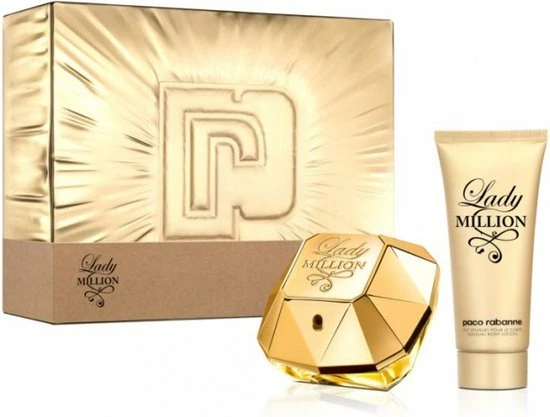 Aanbiedingen ? Geurengeschenkset - Paco Rabanne Lady Million - Eau De Parfum 80 Ml - Body Lotion 100 Ml ? 2 Aanbiedingen ? Geurengeschenkset - Paco Rabanne Lady Million - Eau De Parfum 80 Ml - Body Lotion 100 Ml ? - Afbeelding 2