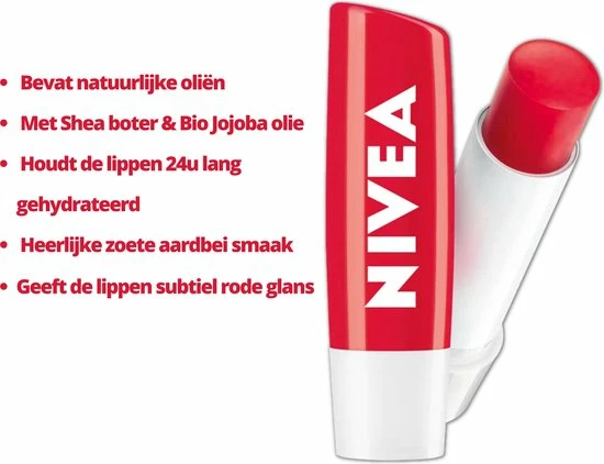 Beste Pirce ❤️ Nivea Labello Nivea - Labello Strawberry Shine Lippenbalsem - 5,5 Ml Stick - Lipbalsem - Verrijkt Met Shea Boter En Bio Jojoba Olie ? 2 Beste Pirce ❤️ Nivea Labello Nivea - Labello Strawberry Shine Lippenbalsem - 5,5 Ml Stick - Lipbalsem - Verrijkt Met Shea Boter En Bio Jojoba Olie ? - Afbeelding 2