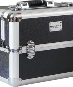 Aanbiedingen ? Veronica NAIL-PRODUCTS - Aluminium Beautycase - Mat Zwart - 3 Vaks - Draagriem En Afsluitbaar - Koffer Nagelstyliste, Schoonheidsspecialiste, Visagiste, Kapper, Pedicure, Kapster, Visagiste ?