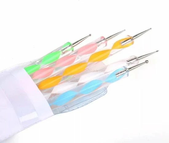 Aanbiedingen ? Set Van 5 Druppelpennen - Sparkolia - Dotting Tools Voor Nail Art - Gellak Of Nagellak ? 2 Aanbiedingen ? Set Van 5 Druppelpennen - Sparkolia - Dotting Tools Voor Nail Art - Gellak Of Nagellak ? - Afbeelding 2