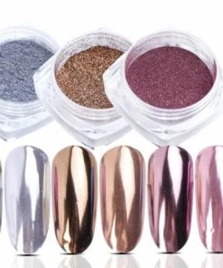 Groothandel ? GUAP?? GUAP - Holografische Glitter Poeder Set - Roze & Zilver & Goud - Nail Art & Nagel Decoratie- 3 Stuks ?