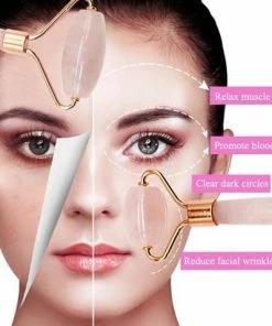 Gloednieuw ? DannyDarvin Luxe Jade Roller I Rose Quartz Roller I Kwarts I Qua Sha I Brush I Gezichtsroller Steen I Verzorging I Gezichtsverzorging I Anti Aging I Face Lifting I Anti Rimpels I Gezichtsmassage I Lichaamsontspanning ? -Tom Ford Shop 550x478 2