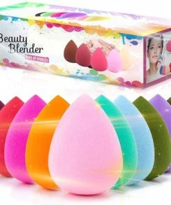 Goedkoopste ❤️ Premium Commerce Beauty Blender - Make-up Sponsjes - Spons - 10 Stuks - Zacht & Perfecte Vorm! ?