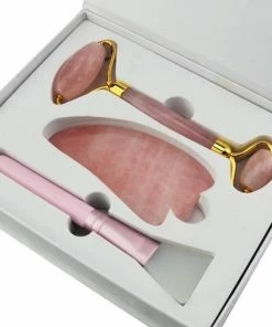 Gloednieuw ? DannyDarvin Luxe Jade Roller I Rose Quartz Roller I Kwarts I Qua Sha I Brush I Gezichtsroller Steen I Verzorging I Gezichtsverzorging I Anti Aging I Face Lifting I Anti Rimpels I Gezichtsmassage I Lichaamsontspanning ? -Tom Ford Shop 550x486 2