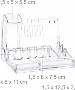 Beste deal ⭐ Relaxdays Make Up Organizer - Acryl Cosmeticahouder - Cosmetica Opslag - Sieradenhouder Doorzichtig ? -Tom Ford Shop 550x507 2