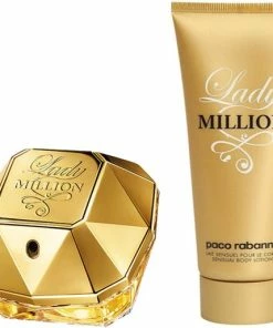 Aanbiedingen ? Geurengeschenkset - Paco Rabanne Lady Million - Eau De Parfum 80 Ml - Body Lotion 100 Ml ?