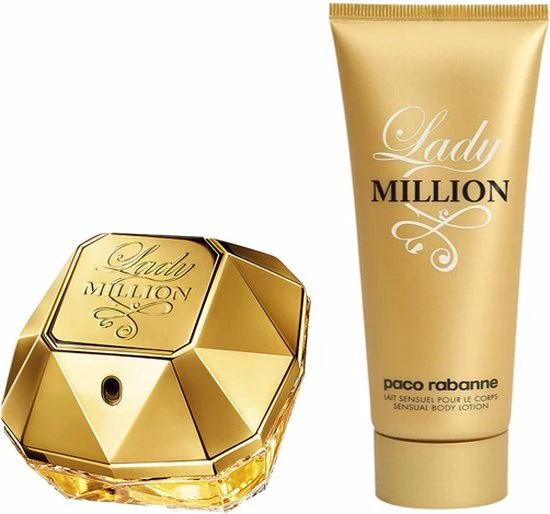 Aanbiedingen ? Geurengeschenkset - Paco Rabanne Lady Million - Eau De Parfum 80 Ml - Body Lotion 100 Ml ? 1 Aanbiedingen ? Geurengeschenkset - Paco Rabanne Lady Million - Eau De Parfum 80 Ml - Body Lotion 100 Ml ?