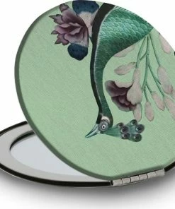 Kopen ? Bekking & Blitz - Reisspiegel - Make-up Spiegel - Compact Formaat - Kunst - Museumkunst - Aziatische Kunst - Pauw - Bloemen - Chinees Papier Behang - Kasteel Heeswijk ?