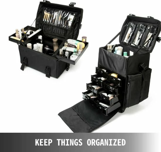 Gloednieuw ⭐ Guardian Beauty Make Up / Pedicure-trolley - Pedicure Koffer - Schoonheids Koffer - 100% Polyester Stof - Een Stuk - Pedicure Motor Past In Beide Koffers - Vrij Compact - Thuis Of Mobiel Of Kapper Zaak ⌛ 8 Gloednieuw ⭐ Guardian Beauty Make Up / Pedicure-trolley - Pedicure Koffer - Schoonheids Koffer - 100% Polyester Stof - Een Stuk - Pedicure Motor Past In Beide Koffers - Vrij Compact - Thuis Of Mobiel Of Kapper Zaak ⌛ - Afbeelding 8