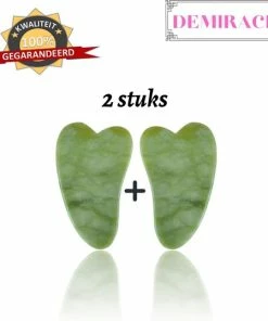 Coupon ⭐ Demiracle Gua Sha Schraper 2 Stuks Gezichtsmassage Massagetools Massage - Ontspanning Kwaliteit ?