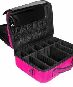 Goedkoop ? Confibel Cosmetica Koffer - Make-up Koffer Met Verstelbare Vakken - Visagie En Nagelstyliste Beauty Koffer - 40x30x14CM - Roze ? -Tom Ford Shop 550x541 8