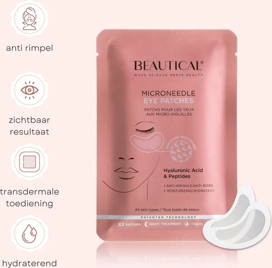 Hete verkoop ? BEAUTICAL Micronaadel Oog Patches - 80% Hyaluronzuur & Peptides - Microneedling Oogpatches, Oogmasker, Eye Patch, Eye Mask - Anti Rimpel, Anti Aging, Tegen Wallen - 1 Paar ? 11 Hete verkoop ? BEAUTICAL Micronaadel Oog Patches - 80% Hyaluronzuur & Peptides - Microneedling Oogpatches, Oogmasker, Eye Patch, Eye Mask - Anti Rimpel, Anti Aging, Tegen Wallen - 1 Paar ? - Afbeelding 11
