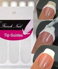 Aanbiedingen ? Merkloos French Manicure Smile Line Nagel Stickers - Nail Art - 96 Stuks - Kunstnagels - Tip Guides ?