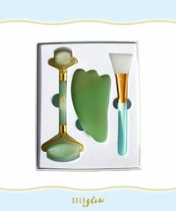 Hete verkoop ? Self Glow Jade Roller Gezicht Met Gua Sha Schraper - Jade Gezichtsroller Jade - Massage Roller - Jaderoller - Jade Steen - Groen ✔️ -Tom Ford Shop 550x549 15