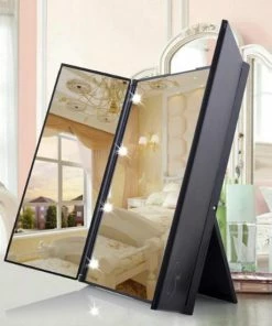 Gloednieuw ? Merkloos Makeup Spiegel - LED Verlichting - Make-up Spiegel - Vergrootspiegel - Draagbaar- Costmetica- 8 LED's Zwart ? -Tom Ford Shop 550x550 101