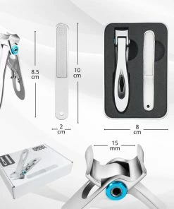 Kopen ? AdroitGoods Nagelknipper Set - Nageltang - Nagelschaar - Kalknagels - Teennagel - Pedicure - Incl. Nagelvijl - Grijs ? -Tom Ford Shop 550x550 31