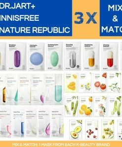 Gloednieuw ? Dr. Jart+ NATURE REPUBLIC & INNISFREE & DR.JART+ Mix & Match - 3 X Korean Beauty Face Mask - Combinatie Set Voor Hydratatie En Stralende Huid - Stralende Huid - Hydratatie - Droge Huid - Alle Huidtypen - Huidverzorging - Verassing Geschenk - Skin Routine ?