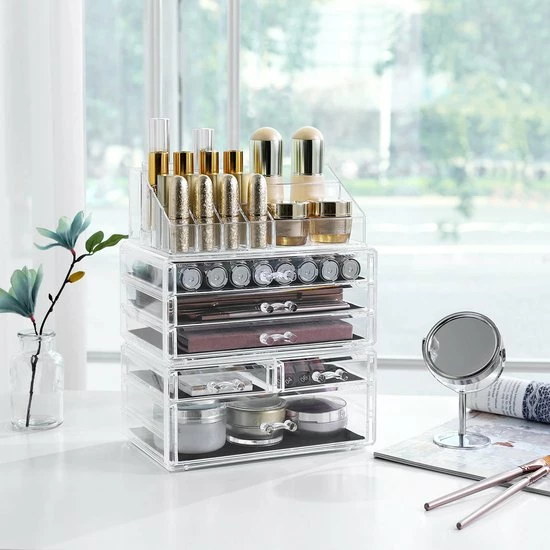 Beste recensies van ? Songmics Make Up Organizer - Sieradendoos - Make Up Doos - Met 6 Lades - Transparant ? 2 Beste recensies van ? Songmics Make Up Organizer - Sieradendoos - Make Up Doos - Met 6 Lades - Transparant ? - Afbeelding 2