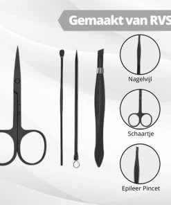 Hete verkoop ⭐ AdroitGoods Luxe 7-delige - Manicure Set - Rood - Setje Pedicureset - Nagelschaartje - Nagelknipper Nagelknipper Set ⌛ -Tom Ford Shop 550x550 582