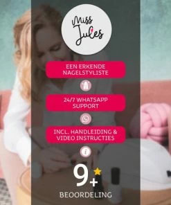 Beste deal ? Miss Jules - 6-Delige Gellak Starterspakket - Nagellak - Kleur Rood, Wit, Creme & Glitter - Glanzend & Dekkend Resultaat ? -Tom Ford Shop 550x550 613