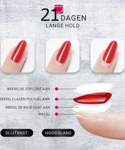 Beste deal ? Miss Jules - 6-Delige Gellak Starterspakket - Nagellak - Kleur Rood, Wit, Creme & Glitter - Glanzend & Dekkend Resultaat ? -Tom Ford Shop 550x550 618