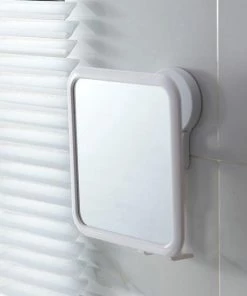 Kopen ? Merkloos Douche Spiegel Met Scheermeshouder - Badkamer - Douche - Scheren - Make Up - Scheerspiegel - Vierkant ✨