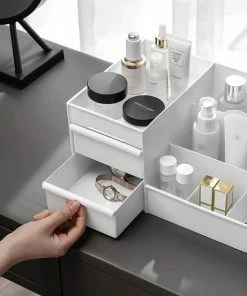 Uitgang ? DQOK Quickest - Organisator Voor Cosmetische Producten - Opbergdoos Sieraden, Nagellak, Parfum, Make-up ?