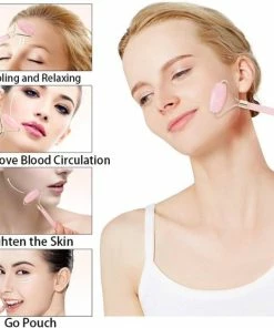 Gloednieuw ? DannyDarvin Luxe Jade Roller I Rose Quartz Roller I Kwarts I Qua Sha I Brush I Gezichtsroller Steen I Verzorging I Gezichtsverzorging I Anti Aging I Face Lifting I Anti Rimpels I Gezichtsmassage I Lichaamsontspanning ? -Tom Ford Shop 550x556 11