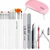 Top 10 ? LULAA Nageldroger Lamp Complete Pedicure Set Met Nagels Gel Leveranciers Nail Art Gereedschap Sets Polijsten Strip Nagelvijl Rvs Dode Huid Schaar Manicure ⌛ -Tom Ford Shop 550x560 6