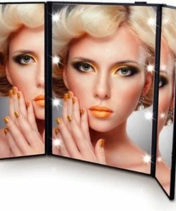 Gloednieuw ? Merkloos Makeup Spiegel - LED Verlichting - Make-up Spiegel - Vergrootspiegel - Draagbaar- Costmetica- 8 LED's Zwart ?