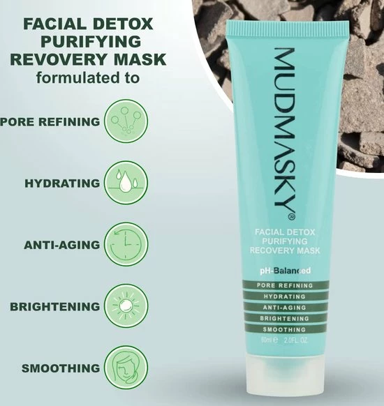Beste Verkoop ✔️ MUDMASKY - Natuurlijk Anti-Acne Masker - Acn En Mee-eters Weg In 3 Weken! Vette Huid - Puistjes - Facial Detox Purifying Recovery Mask - Reinigend Gezichtsmasker - Moddermasker - Detox - Blackheads - Pimples - Mee-eters - Roodheid - Onzuivere Huid ⭐ 3 Beste Verkoop ✔️ MUDMASKY - Natuurlijk Anti-Acne Masker - Acn En Mee-eters Weg In 3 Weken! Vette Huid - Puistjes - Facial Detox Purifying Recovery Mask - Reinigend Gezichtsmasker - Moddermasker - Detox - Blackheads - Pimples - Mee-eters - Roodheid - Onzuivere Huid ⭐ - Afbeelding 3