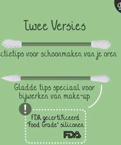 Flash-uitverkoop ? Bamboozy 4x Herbruikbare Wattenstaafjes Groen Grijs Met Vastzittende Tipjes/uiteindes - Wasbare Wattenstaafjes Oorstaafjes ? -Tom Ford Shop 550x587 2