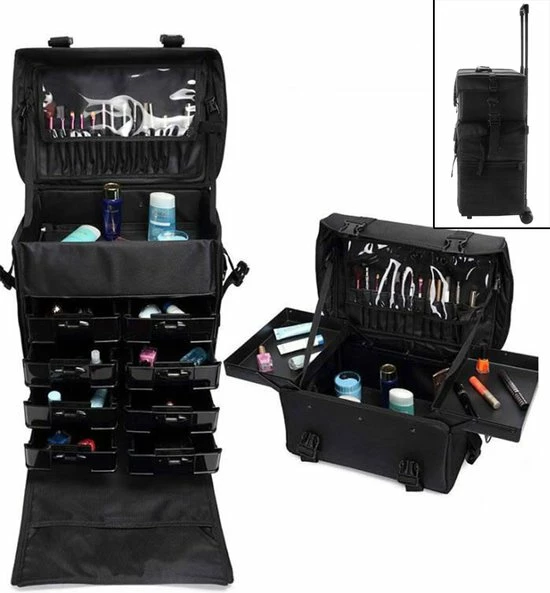 Gloednieuw ⭐ Guardian Beauty Make Up / Pedicure-trolley - Pedicure Koffer - Schoonheids Koffer - 100% Polyester Stof - Een Stuk - Pedicure Motor Past In Beide Koffers - Vrij Compact - Thuis Of Mobiel Of Kapper Zaak ⌛ 1 Gloednieuw ⭐ Guardian Beauty Make Up / Pedicure-trolley - Pedicure Koffer - Schoonheids Koffer - 100% Polyester Stof - Een Stuk - Pedicure Motor Past In Beide Koffers - Vrij Compact - Thuis Of Mobiel Of Kapper Zaak ⌛