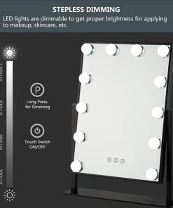 Begroting ? Bright Beauty Vanity Make Up Spiegel Met Verlichting - Zilver - Dimbaar Met Drie Lichtstanden ? -Tom Ford Shop 550x594 7