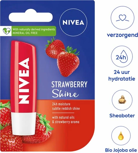 Beste Pirce ❤️ Nivea Labello Nivea - Labello Strawberry Shine Lippenbalsem - 5,5 Ml Stick - Lipbalsem - Verrijkt Met Shea Boter En Bio Jojoba Olie ? 3 Beste Pirce ❤️ Nivea Labello Nivea - Labello Strawberry Shine Lippenbalsem - 5,5 Ml Stick - Lipbalsem - Verrijkt Met Shea Boter En Bio Jojoba Olie ? - Afbeelding 3