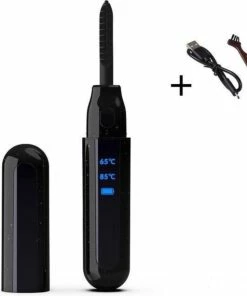 Hete verkoop ? Merkloos Elektrische Wimperkruller Met LED Display-verwarmd-oplaadbaar-professionele Elektrische Wimperkruller-zwart ?
