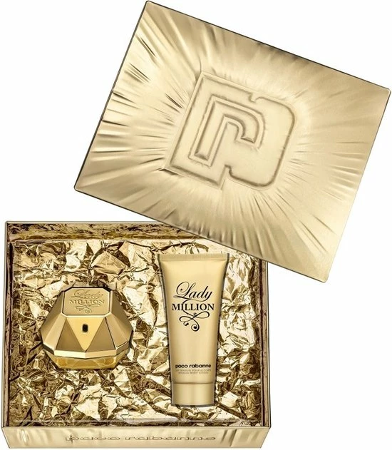 Aanbiedingen ? Geurengeschenkset - Paco Rabanne Lady Million - Eau De Parfum 80 Ml - Body Lotion 100 Ml ? 3 Aanbiedingen ? Geurengeschenkset - Paco Rabanne Lady Million - Eau De Parfum 80 Ml - Body Lotion 100 Ml ? - Afbeelding 3