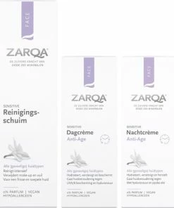 Korting ? Zarqa Anti Age Set: Dagcr Me, Nachtcr Me En Reiningingsschuim Pakket ?