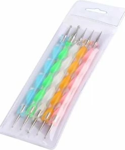 Aanbiedingen ? Set Van 5 Druppelpennen - Sparkolia - Dotting Tools Voor Nail Art - Gellak Of Nagellak ?
