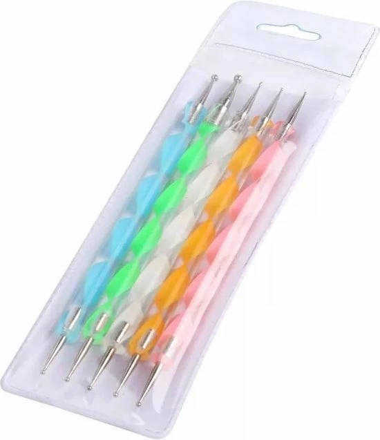 Aanbiedingen ? Set Van 5 Druppelpennen - Sparkolia - Dotting Tools Voor Nail Art - Gellak Of Nagellak ? 1 Aanbiedingen ? Set Van 5 Druppelpennen - Sparkolia - Dotting Tools Voor Nail Art - Gellak Of Nagellak ?