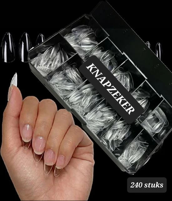 Groothandel ❤️ Knapzeker Gelly Tips Medium Almond 240 Stuks 12 Maten Plaknagels Met Lijm In Doos + Knapzeker Nagelvijl 100/180 - Transparant Nageltips Full Cover Voor Acryl - Gel Nails- Nepnagels Soak Off ? 1 Groothandel ❤️ Knapzeker Gelly Tips Medium Almond 240 Stuks 12 Maten Plaknagels Met Lijm In Doos + Knapzeker Nagelvijl 100/180 - Transparant Nageltips Full Cover Voor Acryl - Gel Nails- Nepnagels Soak Off ?