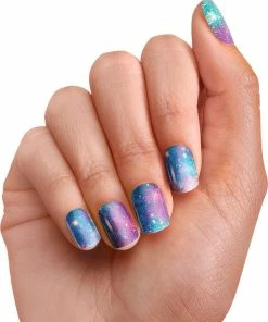 Goedkoopste ? PopSockets PopNails - Vierkante Nepnagels, Plaknagels Met Lijm En Mini Vijl, 30 Stuks - Blauw Nebula ?