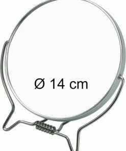 Nieuw ? Rojafit Scheer- & Make-up Spiegel 14 Cm - Metaal - 1 Kant 2X Vergrotend. ?