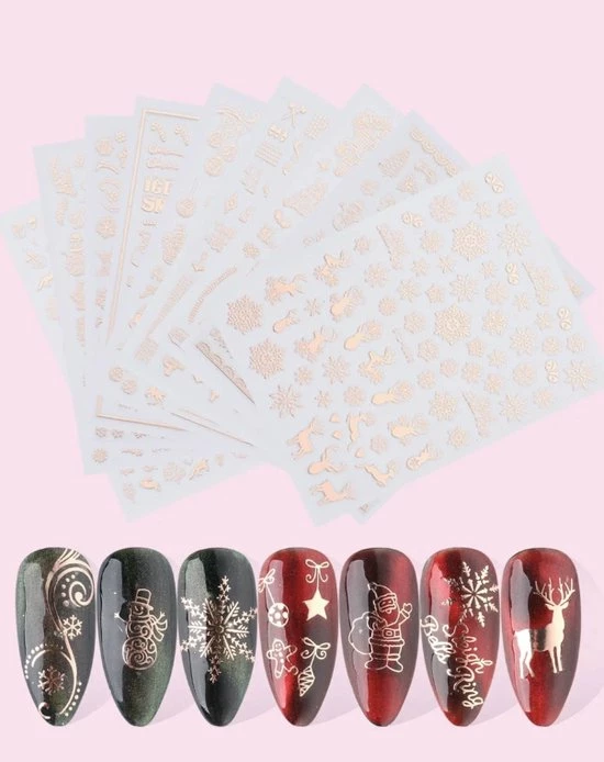 Flash-uitverkoop ? Merkloos Nagelstickers | Nail Art Stickers | Kerst | Nagels | Nagelstickers Velletjes | Stickers Nagelstudio | Nagelstickers Kerst | Kerst Decoratie | 9 Vellen | Roze Goud ? 6 Flash-uitverkoop ? Merkloos Nagelstickers | Nail Art Stickers | Kerst | Nagels | Nagelstickers Velletjes | Stickers Nagelstudio | Nagelstickers Kerst | Kerst Decoratie | 9 Vellen | Roze Goud ? - Afbeelding 6