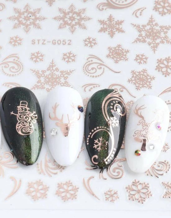 Flash-uitverkoop ? Merkloos Nagelstickers | Nail Art Stickers | Kerst | Nagels | Nagelstickers Velletjes | Stickers Nagelstudio | Nagelstickers Kerst | Kerst Decoratie | 9 Vellen | Roze Goud ? 2 Flash-uitverkoop ? Merkloos Nagelstickers | Nail Art Stickers | Kerst | Nagels | Nagelstickers Velletjes | Stickers Nagelstudio | Nagelstickers Kerst | Kerst Decoratie | 9 Vellen | Roze Goud ? - Afbeelding 2