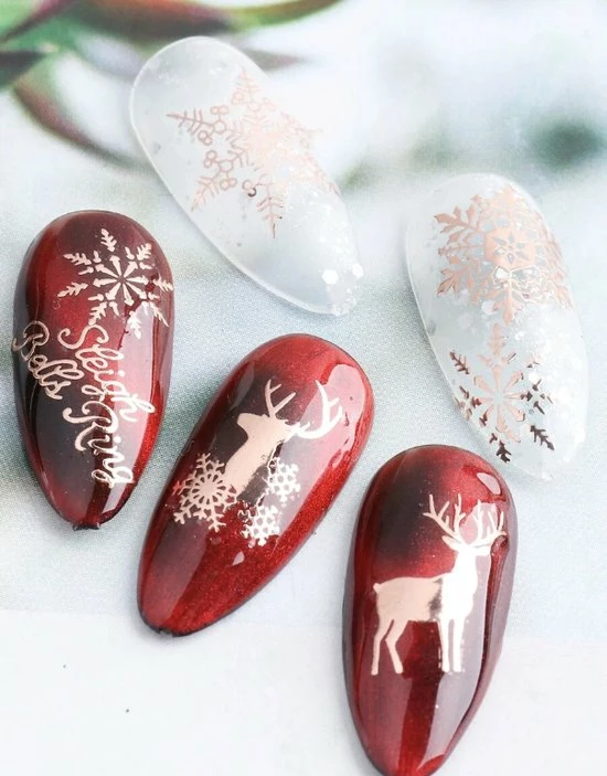 Flash-uitverkoop ? Merkloos Nagelstickers | Nail Art Stickers | Kerst | Nagels | Nagelstickers Velletjes | Stickers Nagelstudio | Nagelstickers Kerst | Kerst Decoratie | 9 Vellen | Roze Goud ? 4 Flash-uitverkoop ? Merkloos Nagelstickers | Nail Art Stickers | Kerst | Nagels | Nagelstickers Velletjes | Stickers Nagelstudio | Nagelstickers Kerst | Kerst Decoratie | 9 Vellen | Roze Goud ? - Afbeelding 4