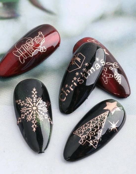 Flash-uitverkoop ? Merkloos Nagelstickers | Nail Art Stickers | Kerst | Nagels | Nagelstickers Velletjes | Stickers Nagelstudio | Nagelstickers Kerst | Kerst Decoratie | 9 Vellen | Roze Goud ? 3 Flash-uitverkoop ? Merkloos Nagelstickers | Nail Art Stickers | Kerst | Nagels | Nagelstickers Velletjes | Stickers Nagelstudio | Nagelstickers Kerst | Kerst Decoratie | 9 Vellen | Roze Goud ? - Afbeelding 3